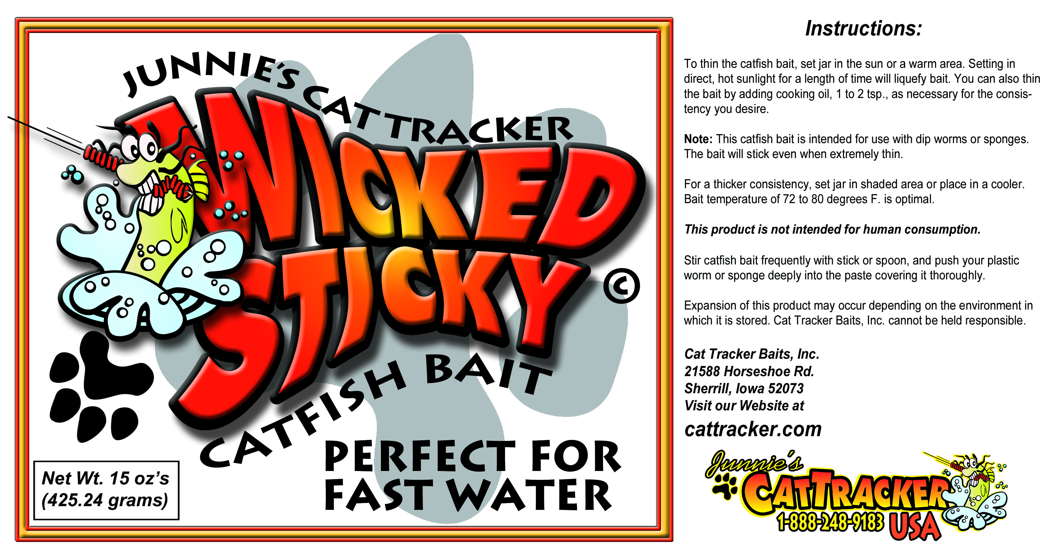 Cat Tracker Wicked Sticky Catfish Dip Bait